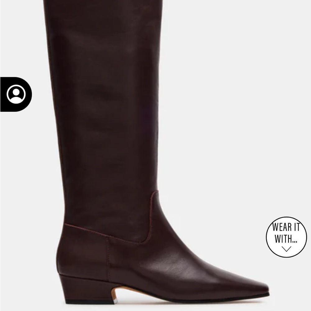 Steve Madden Gwenyth Boots Burgundy Tall Boots